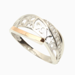 серебряное кольцо с цирконом  57208688